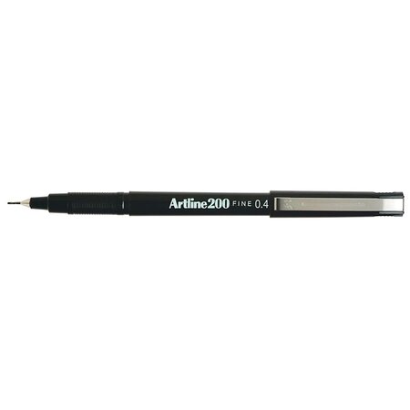 Stylo feutre 200 permanent indélébile pointe 0 4 mm noir x 12 artline