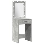 Ensemble de coiffeuse de 3 pièces en béton gris en bois reconstitué
