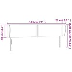 vidaXL Tête de lit avec oreilles Gris 183x23x78/88 cm Similicuir