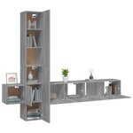 vidaXL Ensemble de meubles TV 5 Pièces Sonoma gris Bois d'ingénierie