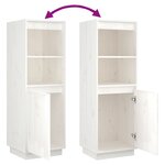 vidaXL Buffet haut Blanc 37x34x110 cm Bois massif de pin
