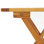 vidaXL Chaises longues d'extérieur et table Acacia massif et textilène