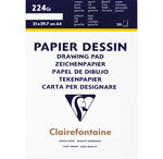 Bloc dessin grain fin A4 20F 224g CLAIREFONTAINE