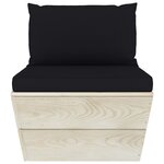 vidaXL Salon de jardin palette 10 Pièces avec coussins bois d'épicéa