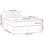 vidaXL Sommier à lattes de lit avec matelas Gris clair 120x200cm Tissu