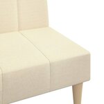 vidaXL Canapé-lit à 2 places crème tissu