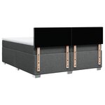 vidaXL Sommier à lattes de lit avec matelas Gris foncé 200x200cm Tissu