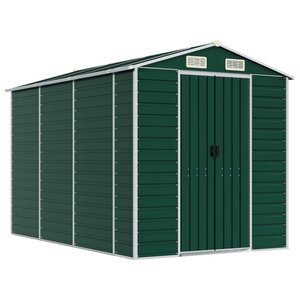 vidaXL Abri de jardin Vert 191 x 300 x 198 cm Acier galvanisé