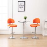 vidaXL Tabourets de bar lot de 2 orange similicuir