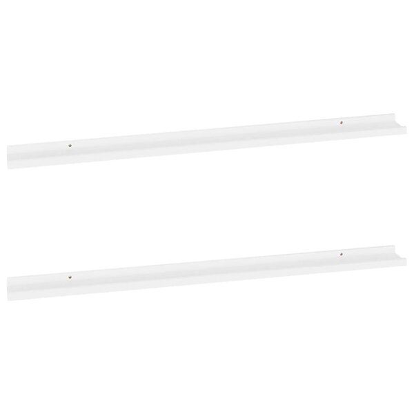 vidaXL Étagères murales 2 Pièces Blanc 115x9x3 cm
