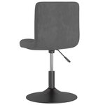 vidaXL Chaise pivotante de salle à manger Gris foncé Velours