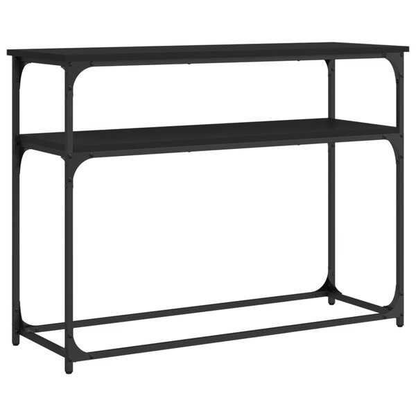vidaXL Table console noir 100x35 5x75 cm bois d'ingénierie