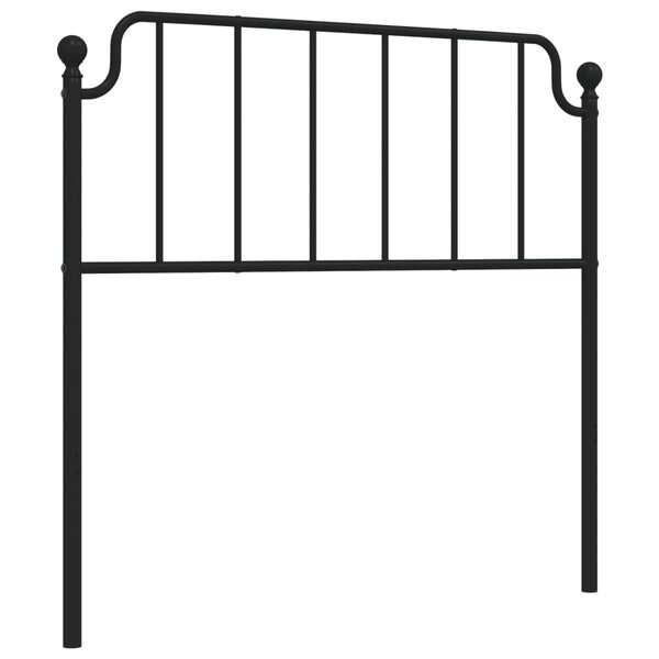 vidaXL Tête de lit métal noir 100 cm