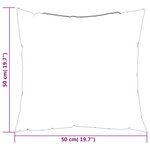 vidaXL Coussins de canapé lot de 4 rouge 50x50 cm tissu