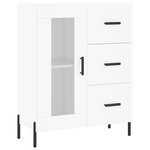 vidaXL Buffet haut Blanc 69 5x34x180 cm Bois d'ingénierie
