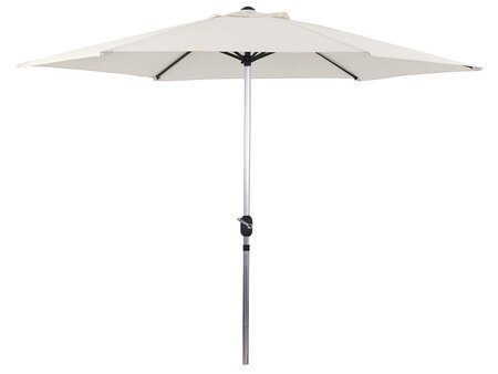 Parasol jardin droit Alu "Sol" - Rond - Ø 3m - Ecru