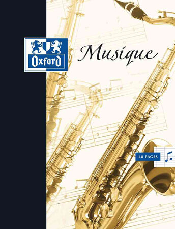 Cahier de musique A4 séyès 24 + 24 pages 90g OXFORD