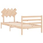 vidaXL Cadre de lit et tête de lit 100x200 cm bois massif