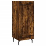 vidaXL Buffet haut Chêne fumé 34 5x34x180 cm Bois d'ingénierie