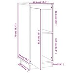vidaXL Buffet 31 5x34x75 cm Bois massif de pin