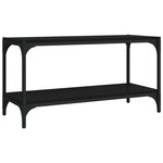 vidaXL Meuble TV Noir 80x33x41 cm Bois d'ingénierie et acier