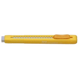 Stylo gomme CLIC ERASER Corps Jaune x 12 PENTEL
