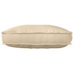 vidaXL Coussin de palette pour dossier Beige 70x40x12 cm en tissu Oxford