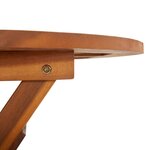 vidaXL Table pliable de jardin 60x75 cm bois d'acacia massif