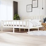 vidaXL Cadre de lit Blanc Bois massif 200x200 cm
