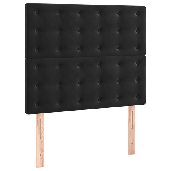 vidaXL Têtes de lit 2 Pièces Noir 80x5x78/88 cm Velours