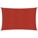 vidaXL Voile d'ombrage 160 g/m² Rouge 3 5x5 m PEHD