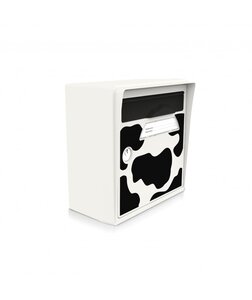 Boîte aux lettres blanche murale "Vachement belle"