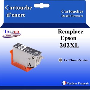Cartouche Compatible avec Epson T02H1 / T02F1 (202XL) Photo Noire pour Epson Expression Premium XP-6100 XP-6105