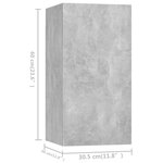 vidaXL Ensemble de meubles TV 4 Pièces Gris béton Bois d'ingénierie
