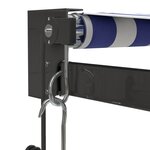 vidaXL Auvent rétractable automatique bleu et blanc 5x3 m