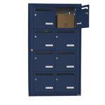 Bloc collectif leabox.com  2x4  grade 3  simple face  Intérieur  fixation murale  Bleu Saphir RAL 5003 finition brillante
