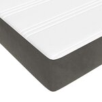 vidaXL Sommier à lattes de lit et matelas Gris foncé 120x200cm Velours