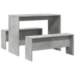 vidaXL Ensemble table à manger et bancs 3 Pièces bois d'ingénierie
