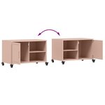 vidaXL Meuble TV rose 68x39x43 5 cm acier laminé à froid
