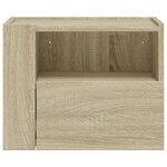 vidaXL Tables de chevet murales 2 Pièces chêne sonoma 45x30x35 cm