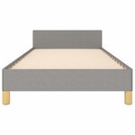 vidaXL Cadre de lit avec tête de lit Gris clair 100x200 cm Tissu