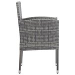 vidaXL Jeu à dîner de jardin 7 Pièces Résine tressée Anthracite et gris