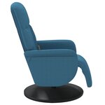 vidaXL Fauteuil inclinable de massage avec repose-pied bleu velours