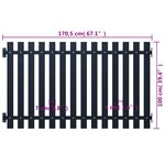 vidaXL Panneau clôture Anthracite 170 5x100 cm Acier enduit de poudre
