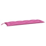 vidaXL Coussin de banc de jardin rose 150x50x7 cm tissu oxford