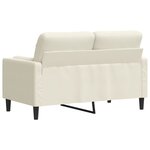vidaXL Canapé 2 places avec oreillers décoratifs crème 120 cm velours