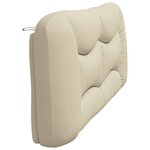 vidaXL Coussin de tête de lit crème 200 cm tissu