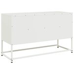 vidaXL Meuble TV blanc 100 5x39x60 5 cm acier