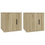 vidaXL Meubles TV muraux 2 Pièces Chêne sonoma 40x34 5x40 cm