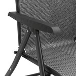 vidaXL Chaises pliables de jardin lot de 8 gris résine tressée